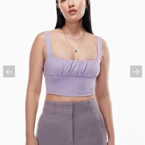 Aritzia Wilfred Bustier style Orbit Tank - WHITE